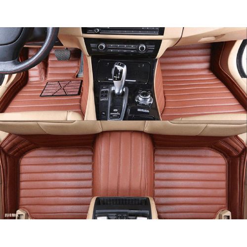  WillMaxMat Custom Car Floor Mats for Cadillac Escalade 6 seat - Detachable Floor Carpets, Tailored Fit, Full Coverage, Waterproof, All Weather(Black and Gold Stitching)