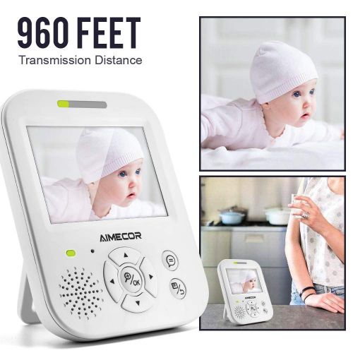  Willcare Baby Monitor with Camera, Remote Pan Tilt, HD Night Vision, Wall Mounted, Two-Way Talk, and 3.5 HD IPS Display, 2nd Camera Available.