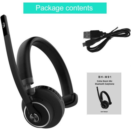  [아마존 핫딜]  [아마존핫딜]Bluetooth Headset with Microphone,Willful M91 Wireless Headset with Noise Cancelling Sound,Comfortable Extra Cushion, Strong BT Signal,Mute Button,Cell Phone Headset for Office Tru