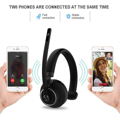  [아마존 핫딜]  [아마존핫딜]Bluetooth Headset with Microphone,Willful M91 Wireless Headset with Noise Cancelling Sound,Comfortable Extra Cushion, Strong BT Signal,Mute Button,Cell Phone Headset for Office Tru