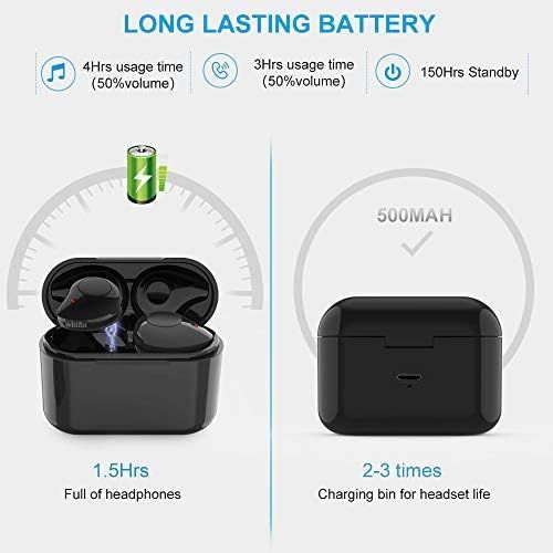  [아마존핫딜][아마존 핫딜] True Wireless Earbuds,Willful T1 Bluetooth 5.0 Earbuds in-Ear Headphones Wireless Earphones (HD Stereo Sound,Clear Call,20H Playtime,2019 Version TWS) with Mic Charging Case for iP