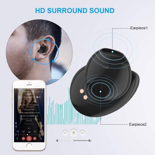  [아마존핫딜][아마존 핫딜] True Wireless Earbuds,Willful T1 Bluetooth 5.0 Earbuds in-Ear Headphones Wireless Earphones (HD Stereo Sound,Clear Call,20H Playtime,2019 Version TWS) with Mic Charging Case for iP