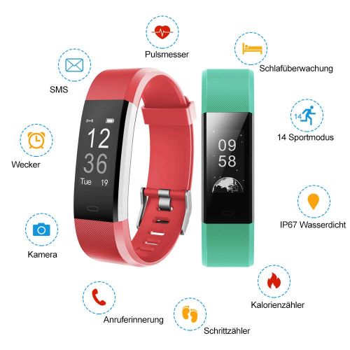  [아마존 핫딜]  [아마존핫딜]Willful Fitness Armband,Wasserdicht IP67 Smartwatch Fitness Tracker Fitness Uhr Pulsuhr Schrittzahler Uhr Damen Herren Aktivitatstracker mit Vibrationsalarm Anruf SMS Willful Fitne