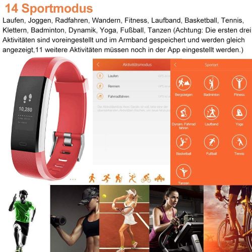  [아마존 핫딜]  [아마존핫딜]Willful Fitness Armband,Wasserdicht IP67 Smartwatch Fitness Tracker Fitness Uhr Pulsuhr Schrittzahler Uhr Damen Herren Aktivitatstracker mit Vibrationsalarm Anruf SMS Willful Fitne