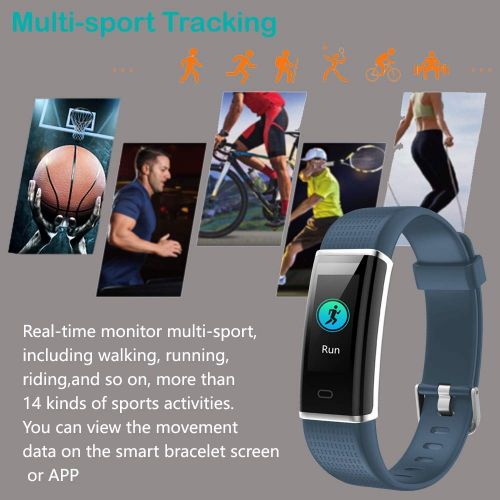  [아마존 핫딜]  [아마존핫딜]Willful Fitness Armband mit Pulsmesser,Wasserdicht IP68 Fitness Tracker Farbbildschirm Fitness Uhr Aktivitatstracker Schrittzahler Uhr Smartwatch Damen Herren Anruf SMS Beachten fue