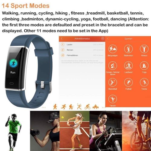  [아마존 핫딜]  [아마존핫딜]Willful Fitness Armband mit Pulsmesser,Wasserdicht IP68 Fitness Tracker Farbbildschirm Fitness Uhr Aktivitatstracker Schrittzahler Uhr Smartwatch Damen Herren Anruf SMS Beachten fue