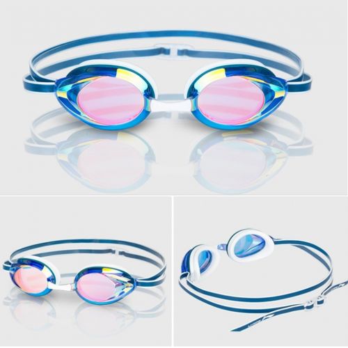  William 337 Schwimmen-Glas-UEberzug widergespiegelte Wasserdichte Glaser fuer Erwachsenen-Sportanti-UVnebel Schutz-Schwimmen-Schutzbrille (Farbe : A)
