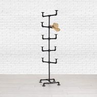 Industrial Pipe Hat Rack Display Stand by William Roberts Vintage