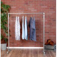 Industrial Pipe Clothing Rack Galvanized Silver Pipe by William Roberts Vintage