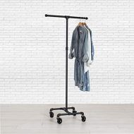 Industrial Pipe Rolling Clothing Rack 2-Way by William Roberts Vintage