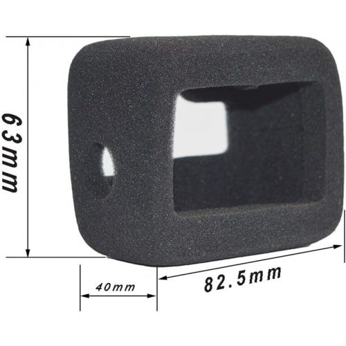  Williamcr 2 Pack Windshield Wind Noise Reduction Foam Sponge Cover Windproof Housing Case Compatible with GoPro HERO8 Black Camera