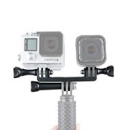 Williamcr Dual Twin Mount Adapter for GoPro Hero 9/8/7/(2018)/6/5/4 Black,Hero 3+,DJI Osmo Action,AKASO/Campark/YI Action Camera