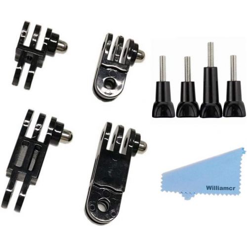  Williamcr 3-Way Adjust Straight Joints Mount Extension Pivot Arm Adapter Set,Long and Short Same/Vertical Direction for Gopro Hero/SJCAM/DJI Osmo Action