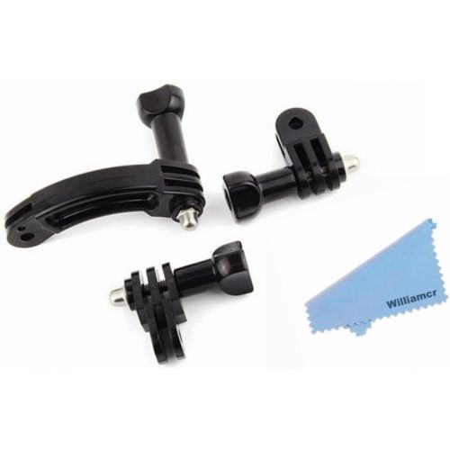  Williamcr Universal Rotary Extension Adapter Pivot Arm Mount Set for GoPro Hero 9/8/7/(2018)/6/5/4 Black,Hero 3+,DJI Osmo Action,AKASO/Campark/YI Action Camera