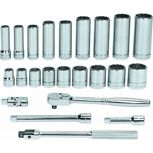  Williams WSB-23F 23-Piece 38-Inch Drive Socket and Drive Tool Set