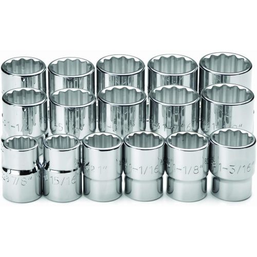  Williams 33931 34-Inch Drive Socket with Rail and Clip, 17-Piece