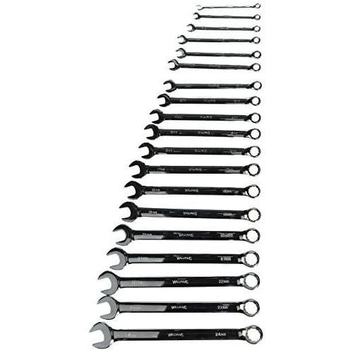  Williams 11015 High Polished Wrench Set, 6-24mm, 19-Piece