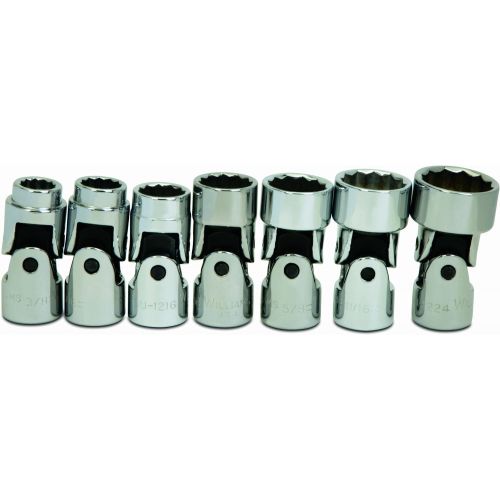  Williams WSB-7U 7-Piece 38-Inch Drive 12 Point Universal Socket Set