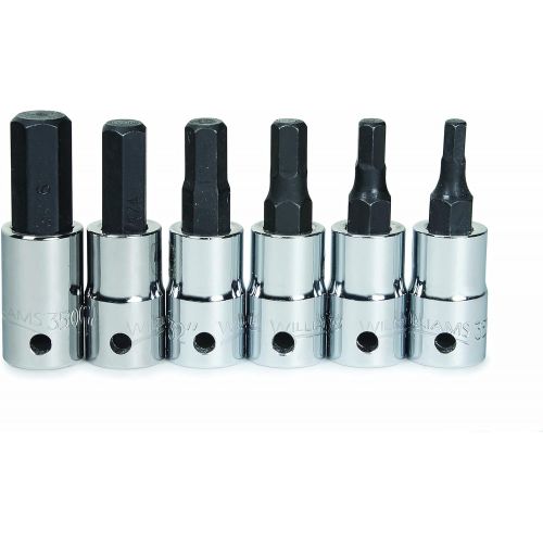  Williams 30902-TH Hex Bit Socket Set with 14-Inch Drive, 6-Piece