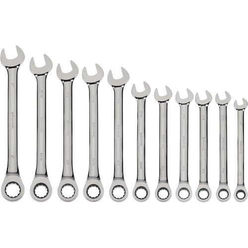  Williams WS-1121NRC Combo Ratcheting Wrench Set, 38-Inch - 1-Inch, 11-Piece