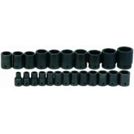 Williams MS-4-23RC 23-Piece 12-Inch Drive Metric Shallow 6 Point Impact Socket Set