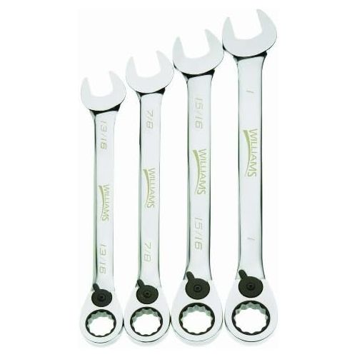  Williams WS-1164RC 4-Piece Reversible Ratcheting Combination Wrench Set