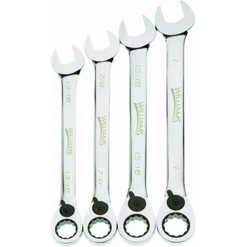  Williams WS-1164RC 4-Piece Reversible Ratcheting Combination Wrench Set