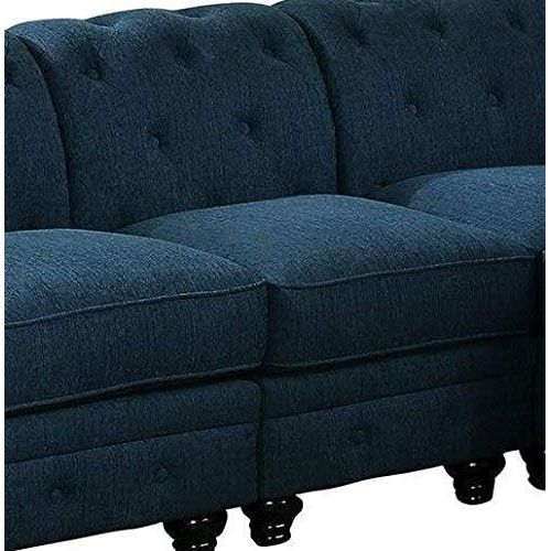  Furniture of America CM6270TL-CH Stanford Ii Dark Teal Armless Chair , Normal