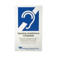 Williams Sound IDP008 - ADA Wall Plaque for Hearing Assistance