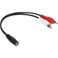 Williams Sound WCA 124 - 3.5mm Female TRS to Two RCA Male Cable Adapter for IR T1 (10.25