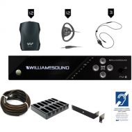 Williams Sound FM+ PRO Dual FM/Wi-Fi Assistive Listening System with 12 R37 M Receivers and Rackmount Kit