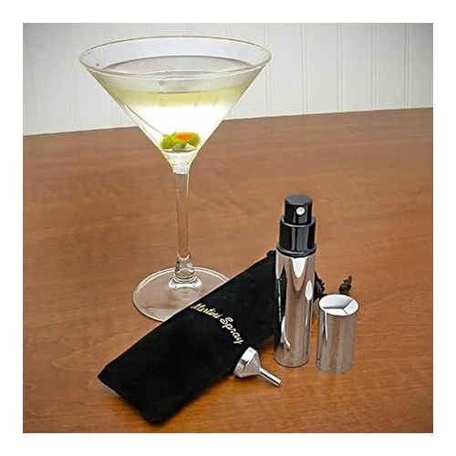  Williams Sonoma Stainless Steel Martini Atomizer with Funnel (Professional Grade) and All-Glass Vial