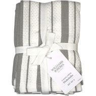 Classic Striped Dishcloths, Dishrags, Drizzle Grey (Set of 4)