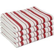 Classic Striped Dishcloths, Dishrags, Claret Red (Set of 4)