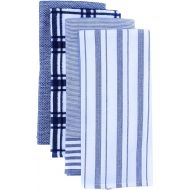 Absorbent Kitchen Towels Multi-Pack, Set of 4 (Bright Blue)