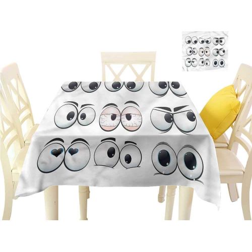  WilliamsDecor Picnic Cloth Eye,Cartoon Expression Set Picnic Cloth W 50 x L 50