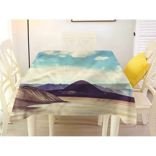  WilliamsDecor Table Cover Landscape,Boho Magical Sunset Picnic Cloth W 54 x L 54