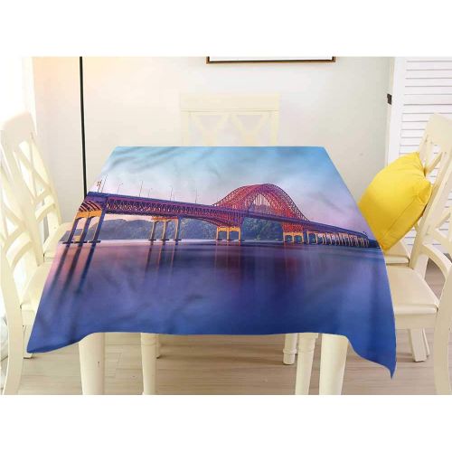  WilliamsDecor Table Cover Landscape,Boho Magical Sunset Picnic Cloth W 54 x L 54