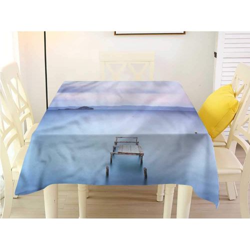  WilliamsDecor Table Cover Landscape,Boho Magical Sunset Picnic Cloth W 54 x L 54