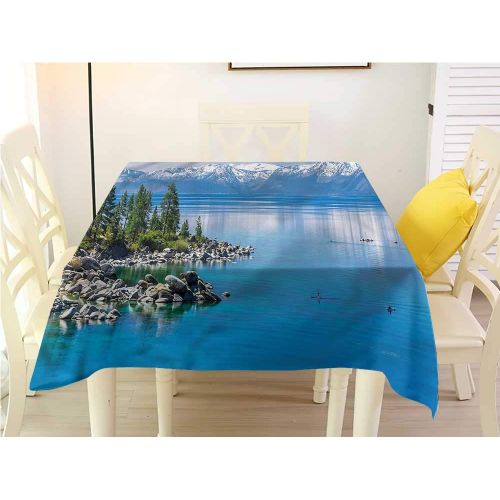  WilliamsDecor Table Cover Landscape,Boho Magical Sunset Picnic Cloth W 54 x L 54