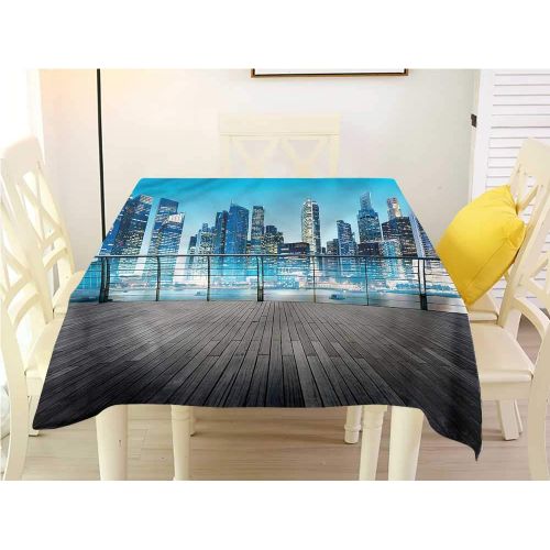  WilliamsDecor Table Cover Landscape,Boho Magical Sunset Picnic Cloth W 54 x L 54