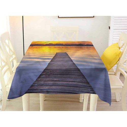  WilliamsDecor Table Cover Lake,Lake Tahoe at Sunset Picnic Cloth W 54 x L 54