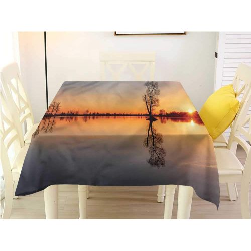  WilliamsDecor Table Cover Lake,Lake Tahoe at Sunset Picnic Cloth W 54 x L 54