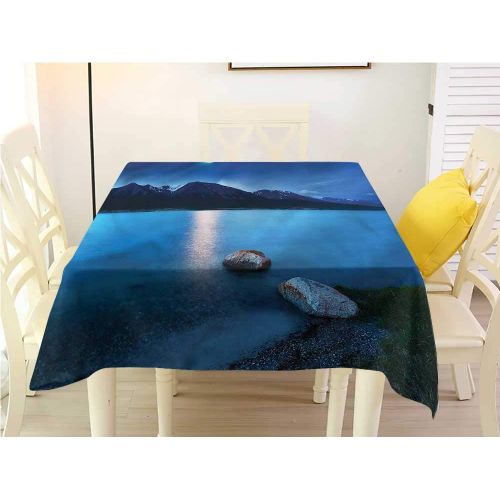  WilliamsDecor Table Cover Lake,Lake Tahoe at Sunset Picnic Cloth W 54 x L 54