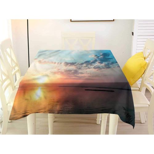  WilliamsDecor Table Cover Lake,Lake Tahoe at Sunset Picnic Cloth W 54 x L 54