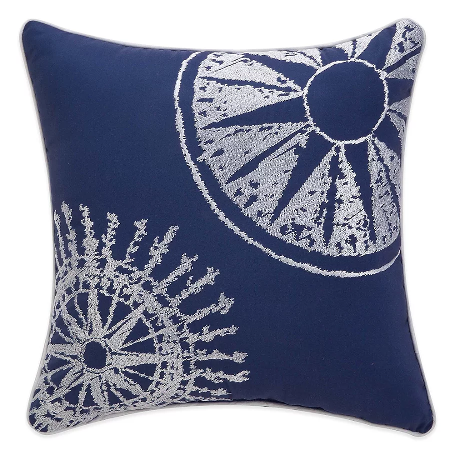 Williamsburg Barnegat Nautical Square Throw Pillow in Blue