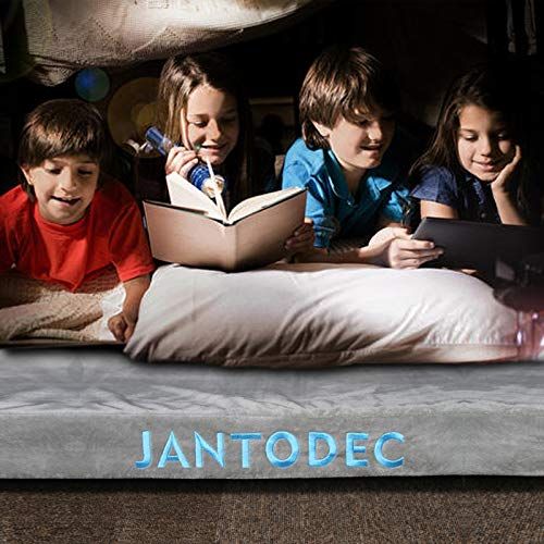  Willpo Jantodec Foam Mattress Floor Mat Certipur-US Portable Sleeping Pad Roll-Up Outdoor Mattress Twin Size Topper with Removable Waterproof Cover for Sleepover/Travel/Camping in Tent