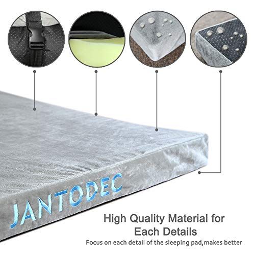  Willpo Jantodec Foam Mattress Floor Mat Certipur-US Portable Sleeping Pad Roll-Up Outdoor Mattress Twin Size Topper with Removable Waterproof Cover for Sleepover/Travel/Camping in Tent