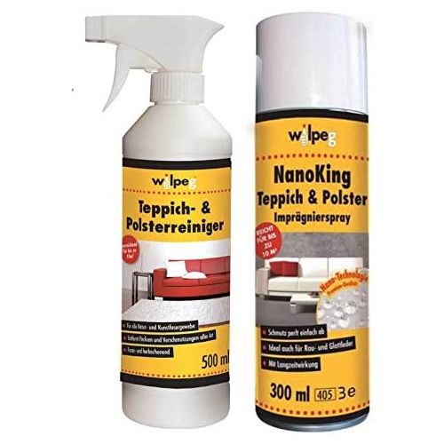  [아마존베스트]WILPEG Cleaning & Waterproofing Set for Carpet & Upholstery - Waterproofing + Cleaner