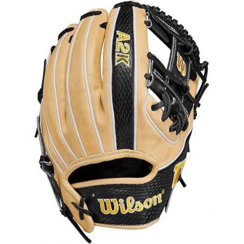윌슨 Wilson 2024 A2K 1786 11.5” Infield Baseball Glove - Right Hand Throw, Blonde/Black